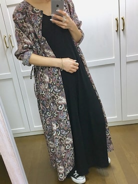 「シルバーアクセサリー」｜「アイテム（つなぎ/オールインワン）」を使った、naさん（レディース・155cm）の春コーディネート