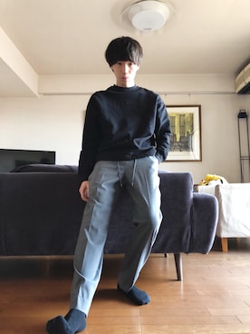 「alexanderwang（アレキサンダーワン）のアイテム（スウェット）」を使った、NARUさん（メンズ・165cm）の春コーディネート
