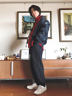 「NIKE（ナイキ）のアイテム（MA-1）」を使った、NARUさん（メンズ・165cm）の春コーディネート