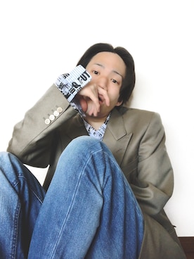 「ゆるコーデ」｜「アイテム（テーラードジャケット、その他）」を使った、NARUさん（メンズ・165cm）の春コーディネート