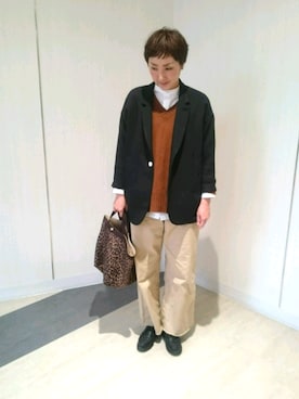「MASTER&Co（マスターアンドコー）のアイテム（パンツ）」を使った、cheeさん（レディース・167cm）の冬コーディネート