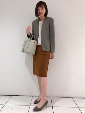 「green label relaxing（グリーンレーベルリラクシング）のアイテム（その他アウター）」を使った、satoさん（レディース・169cm）の秋コーディネート