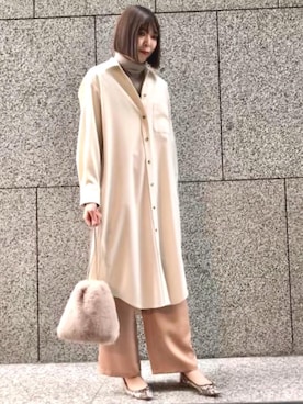 「green label relaxing（グリーンレーベルリラクシング）のアイテム（ニット/セーター）」を使った、satoさん（レディース・169cm）の秋コーディネート