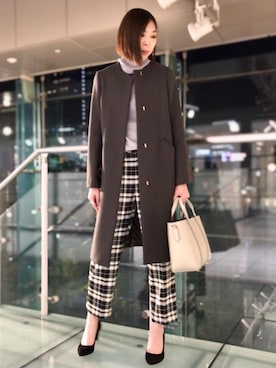 「green label relaxing（グリーンレーベルリラクシング）のアイテム（その他アウター）」を使った、satoさん（レディース・169cm）の冬コーディネート