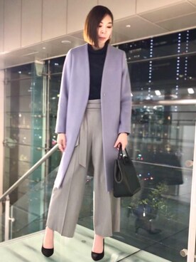 「green label relaxing（グリーンレーベルリラクシング）のアイテム（その他アウター）」を使った、satoさん（レディース・169cm）の冬コーディネート