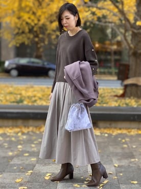 「green label relaxing（グリーンレーベルリラクシング）のアイテム（その他アウター）」を使った、satoさん（レディース・169cm）の冬コーディネート