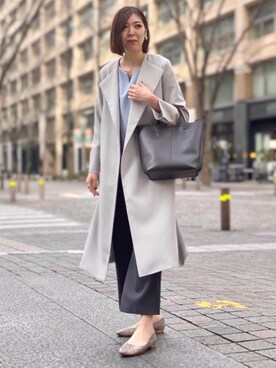 「green label relaxing（グリーンレーベルリラクシング）のアイテム（その他アウター）」を使った、satoさん（レディース・169cm）の冬コーディネート