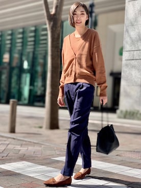 「green label relaxing（グリーンレーベルリラクシング）のアイテム（アクセサリー）」を使った、satoさん（レディース・169cm）の春コーディネート