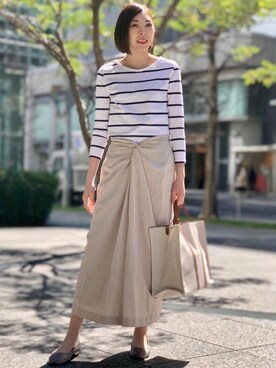 「OUTERSUNSET（アウターサンセット）のアイテム」を使った、satoさん（レディース・169cm）の春コーディネート