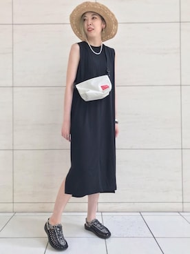 「KEEN（キーン）のアイテム（シューズ）」を使った、satoさん（レディース・169cm）の夏コーディネート