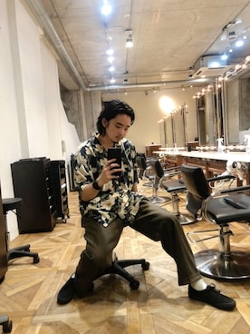 「アロハシャツ」｜SHOGO さん（メンズ・174cm）の秋コーディネート