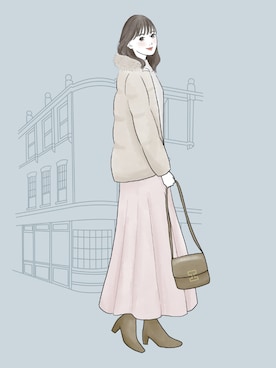 「N.（N. Natural Beauty Basic）（エヌエヌナチュラルビューティーベーシック）のアイテム（ダウンジャケット/コート）」を使った、rancho000さん（レディース・160cm）の冬コーディネート