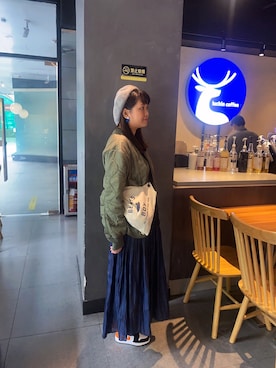 「CDG（シーディージー）のアイテム（ジャケット/アウター）」を使った、Queen婆婆さん（レディース・162cm）の春コーディネート