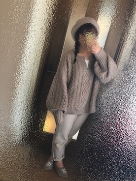 「chocomee（チョコミー）のアイテム（デニムパンツ）」を使った、- ̗̀ ꪔ̤̥ꪔ̤̮ꪔ̤̫  ̖́-さん（レディース・152cm）の冬コーディネート