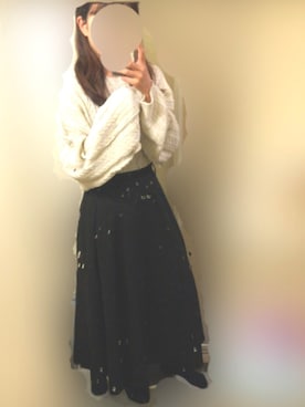 「chocomee（チョコミー）のアイテム（スカート）」を使った、- ̗̀ ꪔ̤̥ꪔ̤̮ꪔ̤̫  ̖́-さん（レディース・152cm）の秋コーディネート