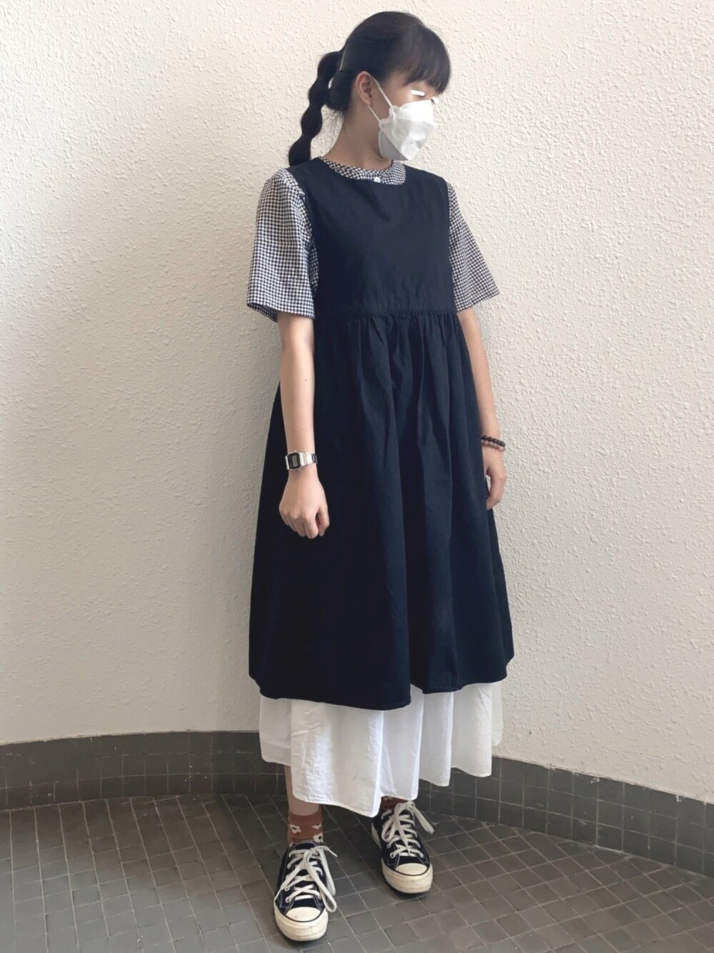 「ootd」｜「UNIQLOのアイテム（アンサンブル、ブラック系）」を使った、Manyiiii_さん（レディース・164cm）の秋コーディネートの1枚目の写真