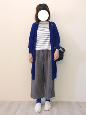 「blue」｜「アイテム（アンサンブル）」を使った、SueSuさん（レディース・157cm）の春コーディネート