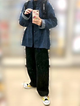 「orSlow（オアスロウ）のアイテム（ジャケット/アウター）」を使った、ち。さん（レディース・160cm）の秋コーディネート