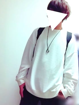 「WEGO（ウィゴー）のWEGO/レザーロングリングネックレス（ネックレス、ゴールド系）」を使った、⭐️おっきー⭐️さん（メンズ）の春コーディネート