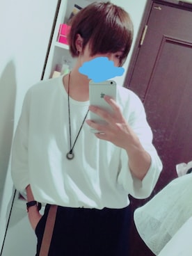 「WEGO（ウィゴー）のWEGO/レザーロングリングネックレス（ネックレス、ゴールド系）」を使った、⭐️おっきー⭐️さん（メンズ）の秋コーディネート