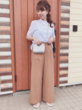 「シルバーバッグ」｜cana𓇼さん（レディース・160cm）の夏コーディネート