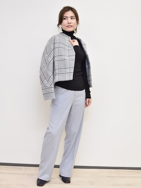 「qualite（カリテ）のアイテム（チェスターコート）」を使った、asuka yamadaさん（レディース・162cm）の秋コーディネート