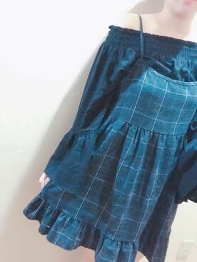 「OLDMICKEY （オールドミッキー）のアイテム（ワンピース/ドレス）」を使った、ひかるさん（レディース・157cm）の秋コーディネート