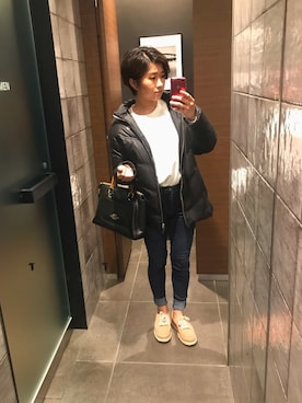 「COACH」｜「アイテム（スリッポン）」を使った、マミコさん（レディース・157cm）の春コーディネート