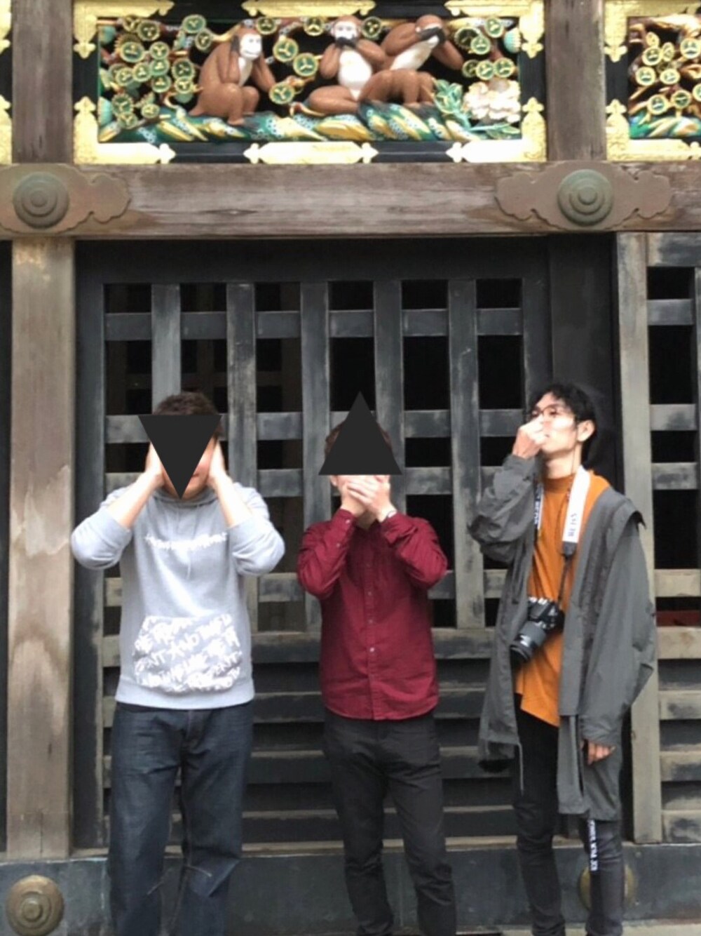 「東照宮、UNIQLO、GU、シンプルコーデ、ベレー帽、スキニーデニム、ブラック、おしゃれさんと繋がりたい、一眼レフ、FR2」｜「mitakeのアイテム（ハンチング/ベレー帽、ブラック系）」を使った、N△G△NEGIさん（メンズ・178cm）の冬コーディネートの1枚目の写真