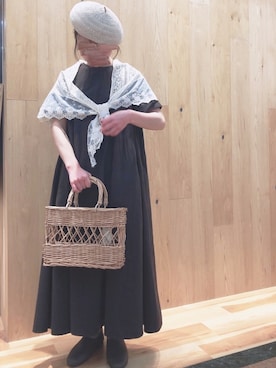 「サマンサモスモス」｜「アイテム（スリッポン）」を使った、あかねさん（レディース・150cm）の春コーディネート