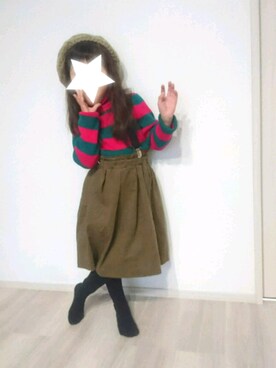 「SEVENDAYS=SUNDAY（セブンデイズサンデイ）のアイテム（スカート）」を使った、yutaさん（キッズ・110cm）の冬コーディネート
