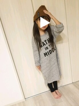 「3can4on（サンカンシオン）のアイテム（ワンピース/ドレス）」を使った、yutaさん（キッズ・110cm）の秋コーディネート