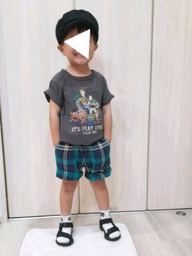 「トイストーリー」｜「アイテム（その他）」を使った、yutaさん（キッズ・100cm）の夏コーディネート