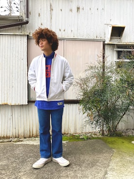 「school」｜Afro Miguelさん（メンズ・170cm）の春コーディネート
