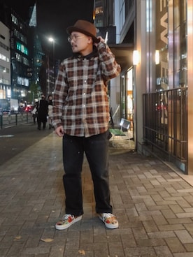 「arth」｜「アイテム（ジャケット/アウター）」を使った、ぐっさんさん（メンズ・169cm）の冬コーディネート