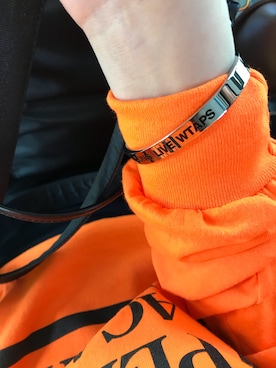 「WTAPS（ダブルタップス）のアイテム（シャツ/ブラウス、オレンジ系）」を使った、tenderさん（レディース・153cm）の冬コーディネート