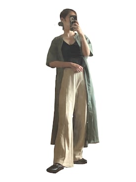 「Green Parks fuuwa（グリーンパークスフーワ）のアイテム（パンツ）」を使った、k.pyonさん（レディース・150cm）の秋コーディネート
