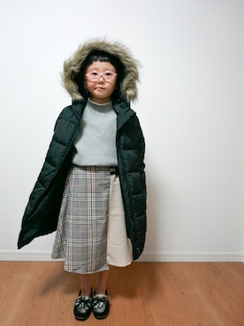 「5歳」｜「アイテム（ダウンジャケット/コート）」を使った、sakana さん（キッズ・110cm）の冬コーディネート