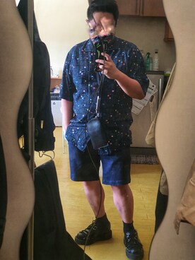 「Rick Owens（リックオウエンス）のアイテム（財布/小物）」を使った、Tim Ngさん（メンズ・163cm）の夏コーディネート