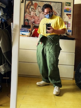 「BEAMS PLUS（ビームスプラス）のアイテム（オールインワン・サロペット）」を使った、Tim Ngさん（メンズ・163cm）の秋コーディネート