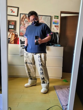 「HUMAN MADE（ヒューマンメード）のアイテム（パンツ）」を使った、Tim Ngさん（メンズ・163cm）の秋コーディネート