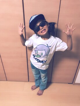「RCWB（アールシーダブリュービー）のアイテム」を使った、harukaさん（キッズ・120cm）の夏コーディネート
