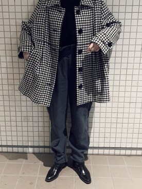 「チドリ柄」｜「アイテム（ブーティ）」を使った、happyaominさん（レディース・162cm）の冬コーディネート