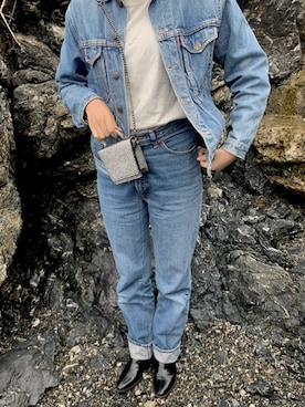 「Dr.Denim Jeansmakersのアイテム（ジャケット/アウター）」を使った、happyaominさん（レディース・162cm）の春コーディネート