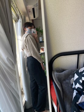 「OZOC（オゾック）のアイテム（ニット/セーター）」を使った、komugikoさん（レディース・161cm）の秋コーディネート