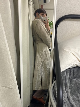 「SEVENDAYS=SUNDAY（セブンデイズサンデイ）のアイテム（シャツワンピース）」を使った、komugikoさん（レディース・161cm）の冬コーディネート