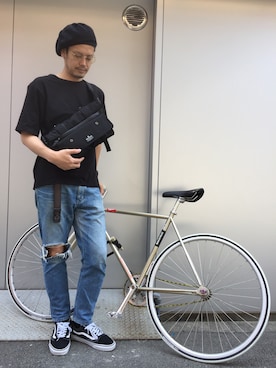 「OLD JOE & CO.（オールドジョーアンドコー）のアイテム（帽子）」を使った、ASADAさん（メンズ・181cm）の夏コーディネート