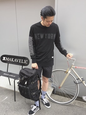 「STAMPD（スタンプド）のアイテム」を使った、ASADAさん（メンズ・181cm）の夏コーディネート