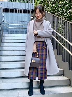 「La TOTALITE（ラトータリテ）のアイテム（その他アウター）」を使った、Yuさん（レディース・154cm）の秋コーディネート
