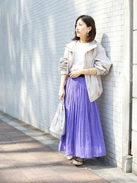 「La TOTALITE（ラトータリテ）のアイテム（ブルゾン）」を使った、Yuさん（レディース・154cm）の春コーディネート